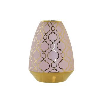 Jarron Porcelana 18x18x24 Cromado Rosa