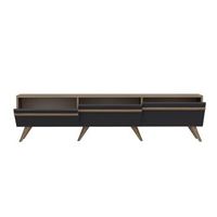 mueble de tv 3 puertas gris antracita l180 cm - amsterdam