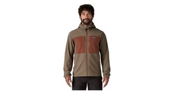 Sudadera con capucha patagonia r2 techface hombre polar marron