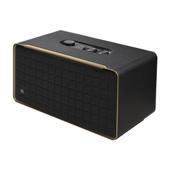 JBL Authentics 500, altavoz inteligente conectado de alta fidelidad, con WiFi, Bluetooth y asistente de voz, Dolby Atmos, diseño retro, negro