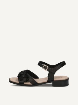 CAPRICE Heeled sandal, black, made of Leather with Block heel, Size 39