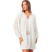 admas vestido caftan de playa manga larga embroidery and cords para mujer