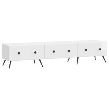 Mueble De Tv Brillante 147 X 34,5 X 30 Cm Madera De Ingeniería Vidaxl