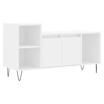 Mueble Para Tv - Mueble Tv - Mesa De Tv Madera Contrachapada Blanco 100x35x55 Cm
