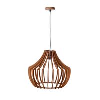 bel air home lampara colgante bali 35 cm madera natural altura regulable 1xe27 diseno bohemio para comedor salon o dormitorio bombilla no incluida