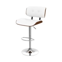 silla de bar ajustable en pu blanco 6586 cm