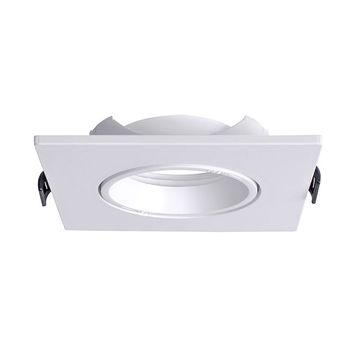 Aro empotrable inteca pc cuadrado l.9xan.9xal.2,5cm policarbonato (pc) blanco