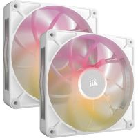corsair icue link rx140 max rgb pack dual ventilador suplementario pwm 140mm blanco