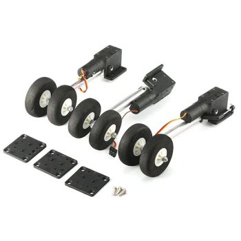 Set de tren de aterrizaje retráctil de dos ruedas a prueba de golpes para aviones RC de 2 kg