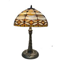 sobremesa tiffany base con mosaico serie marfil d-40cm