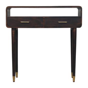 Mesa Consola De Madera Maciza, Muebles Artesanales Valenza Chestnut