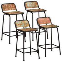 taburetes de barra 4 uds 46x355x80 madera maciza reciclada vidaxl