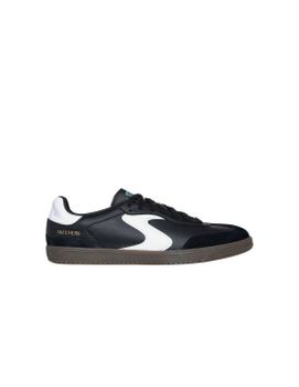Zapatillas Skechers Hotshot - Pyke Hombre Black Duraleather/Suede^/White Trim
