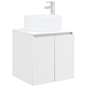Vanidad De Lavabo Montada En La Pared Blanco Vidaxl