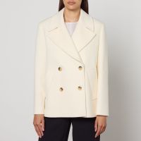 maxco accordo wool broadcloth pea coat - uk 12