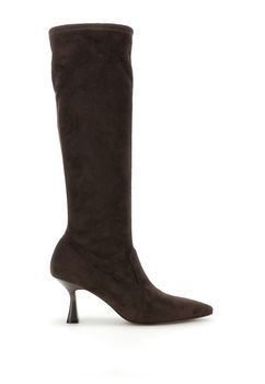 botas de tejido elástico dark brown 37