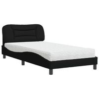 cama con colchon tela negro 100x200 cm