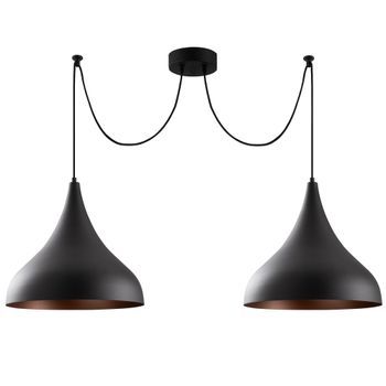 Lámpara De Techo Berceste-n-1392 Negro Metal Diámetro 131x127 Cm