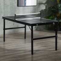 mesa de ping pong plegable sportnow mdf aluminio 152x76x72 cm negro