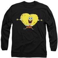 spongebob squarepants camiseta manga larga heart-shaped para mujer