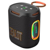 zealot s122 altavoz portatil de 25w altavoz bluetooth inalambrico controlador grande de 76 mm sonido hifi bateria de 600