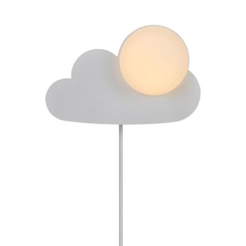 Aplique de pared en forma de nube blanco