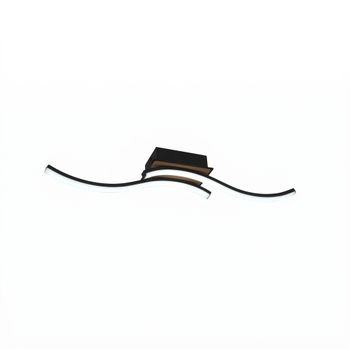 Plafon murray 32w 3000-4000-6500k negro/madera 3520lm c/remoto,memoria y reg.intensidad 9,5x62x11cm