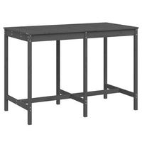 mesa de jardin  mesa de exterior madera maciza pino gris 1595x825x110 cm