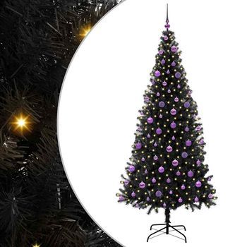Árbol De Navidad Negro 210 Cm Pvc Vidaxl