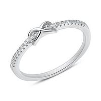 anillo estrecho signo del infinito plata 925
