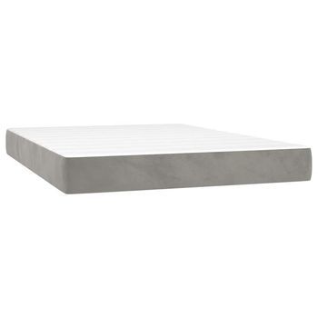 Colchón De Cama | Colchón De Muelles Ensacados Terciopelo Gris Claro 120x210x20cm