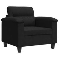 sillon de tela de microfibra negro 60 cm