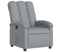 vidaxl sillon reclinable de tela gris claro