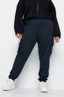 yours joggers azul marino cargo con punos mujer curvy y tallas grandes yours