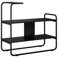 mesa consola roble negro 80 x 35 x 75 cm madera de ingenieria vidaxl