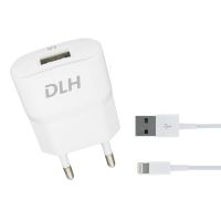 cargador dlh dy-au1872 interior usb 1a 1 m blanco para iphone