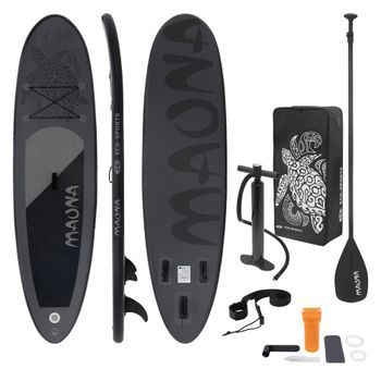 Tabla Hinchable Maona Paddle Surf / Sup 308x76x10 Cm Negro Ecd Germany