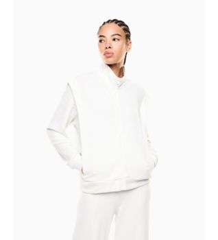 EA7 para mujer. 7W001016_AF24375 Sudadera de interlock en mezcla de modal Precious blanco (S), Deportivo, Poliéster