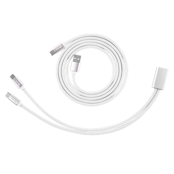 Cable Trenzado EPOMAKER Macaron PRO Dual-Device 2 en 1 de 1.8m para Teclado Mecánico/Ratón para Juegos