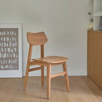 Silla de teca maciza