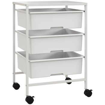 Carrito auxiliar 40.8x33.5x60.5 cm blanco