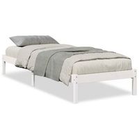 cama individual  cama de adulto  cama extralarga sin colchon madera maciza pino blanca 80x210 cm