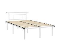 estructura de cama de metal blanco 120x200 cm