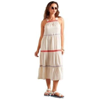 Superdry Vestido largo Robe sans manches brodée para mujer