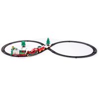 tren navideno de 22 piezas con luz sonido y movimiento r circuito 90x44 cm funciona con pilas decoracion festiva ideal para el hogar - gerimport