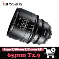 lente de cine 7artisans full frame 65mm t29 mf teleobjetivo prime 2x macro compatible con sony e nikon z canon r