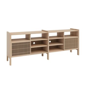 Aparador mediano de pino macizo 201,4 cm Barnizado
