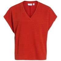 vila blusa top amy - aurora red para mujer