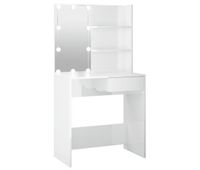 vidaxl tocador con led blanco brillante 745x40x141 cm