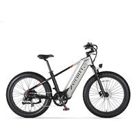 bicicleta electrica cyrusher zenith fat tire de 26 sensor de par autonomia de 90 km plateada